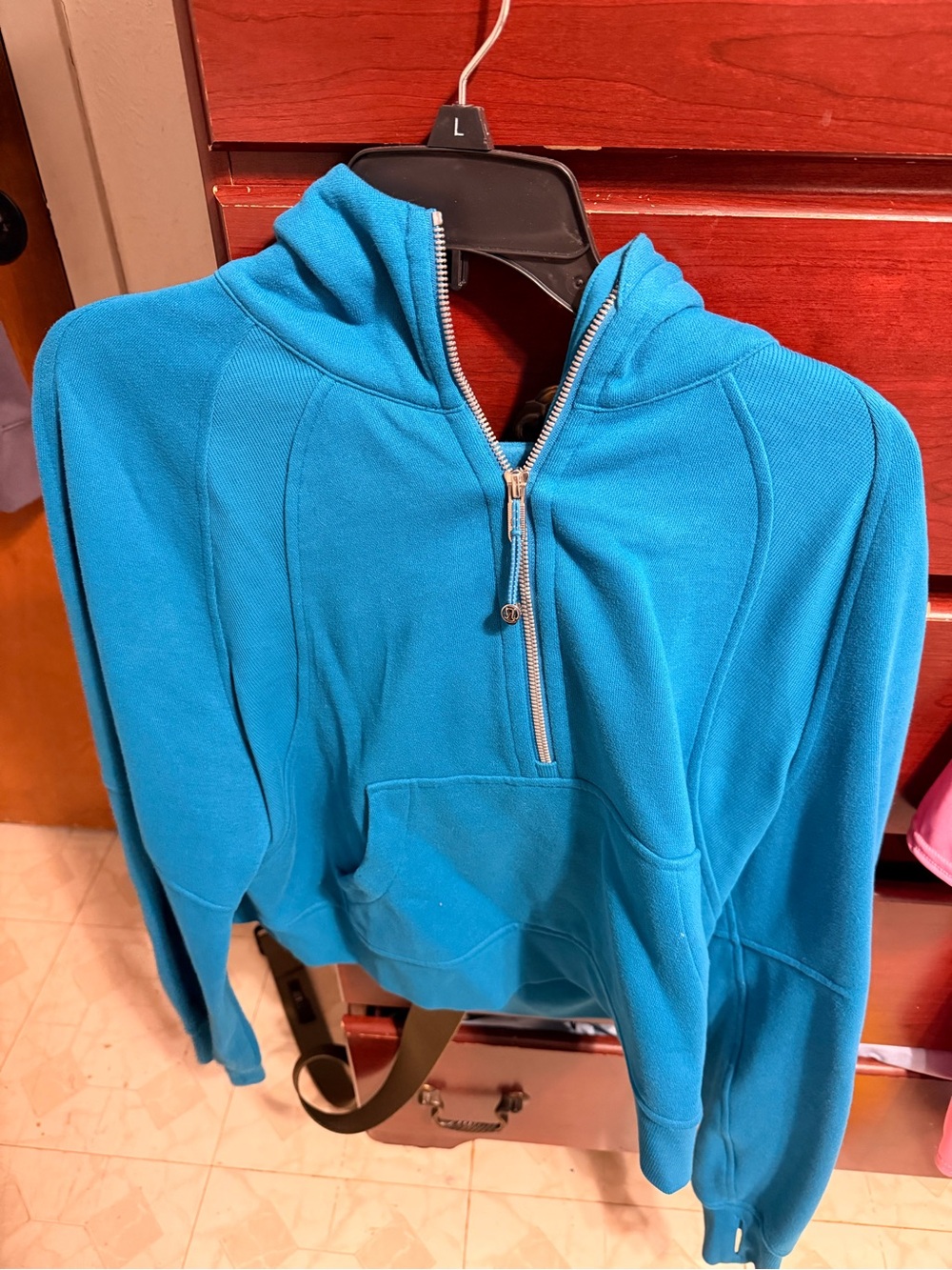 lululemon athletica Teal Half-Zip Pullover Hoodie